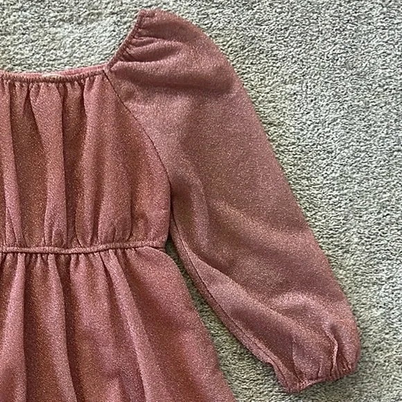 Hayden Girls Elegant Pink Metallic Dress - Picture 3 of 6